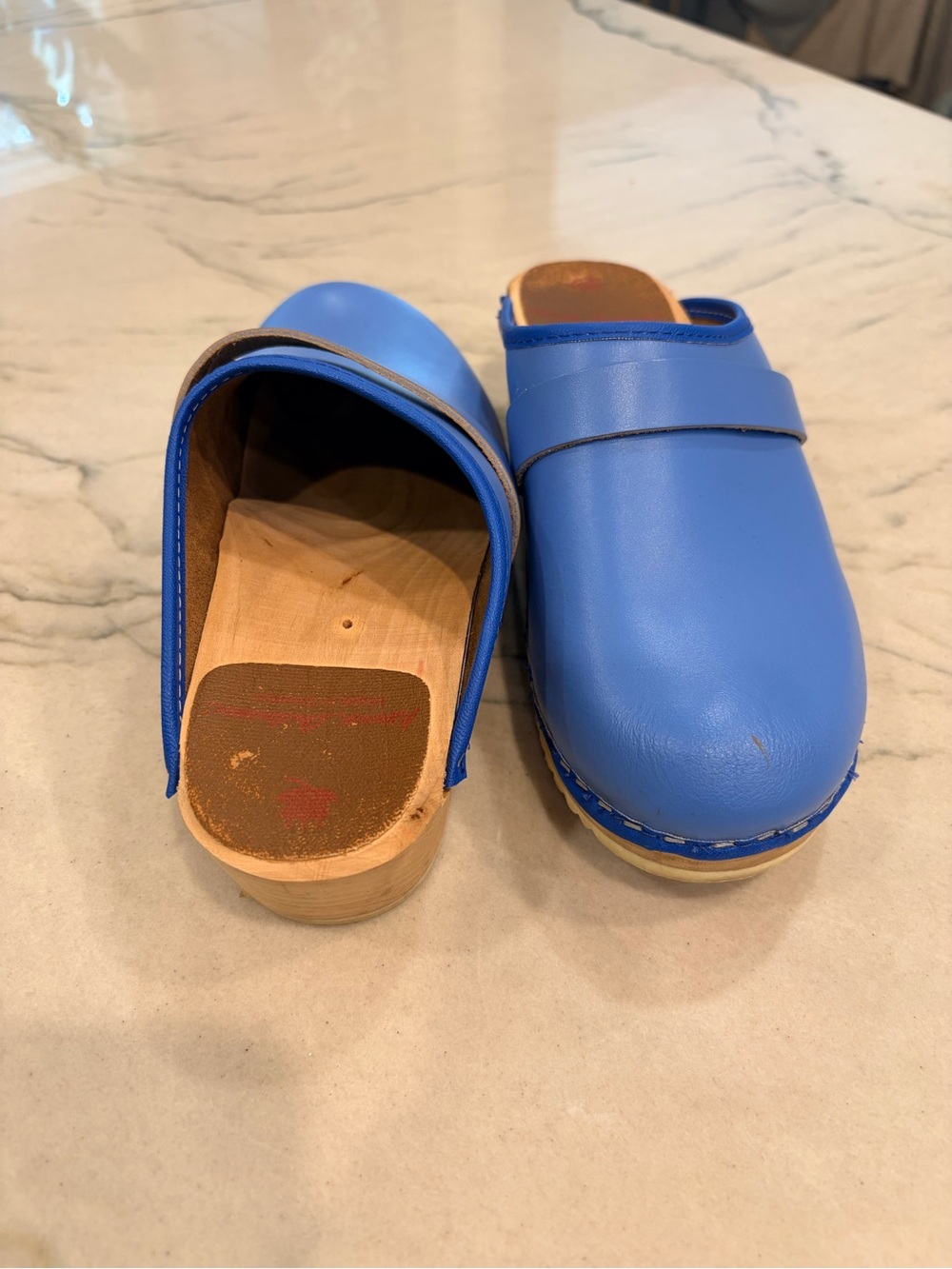 Hanna Andersson Blue Slip-On Clog Shoes size 38